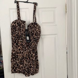 Cute little leopard print romper